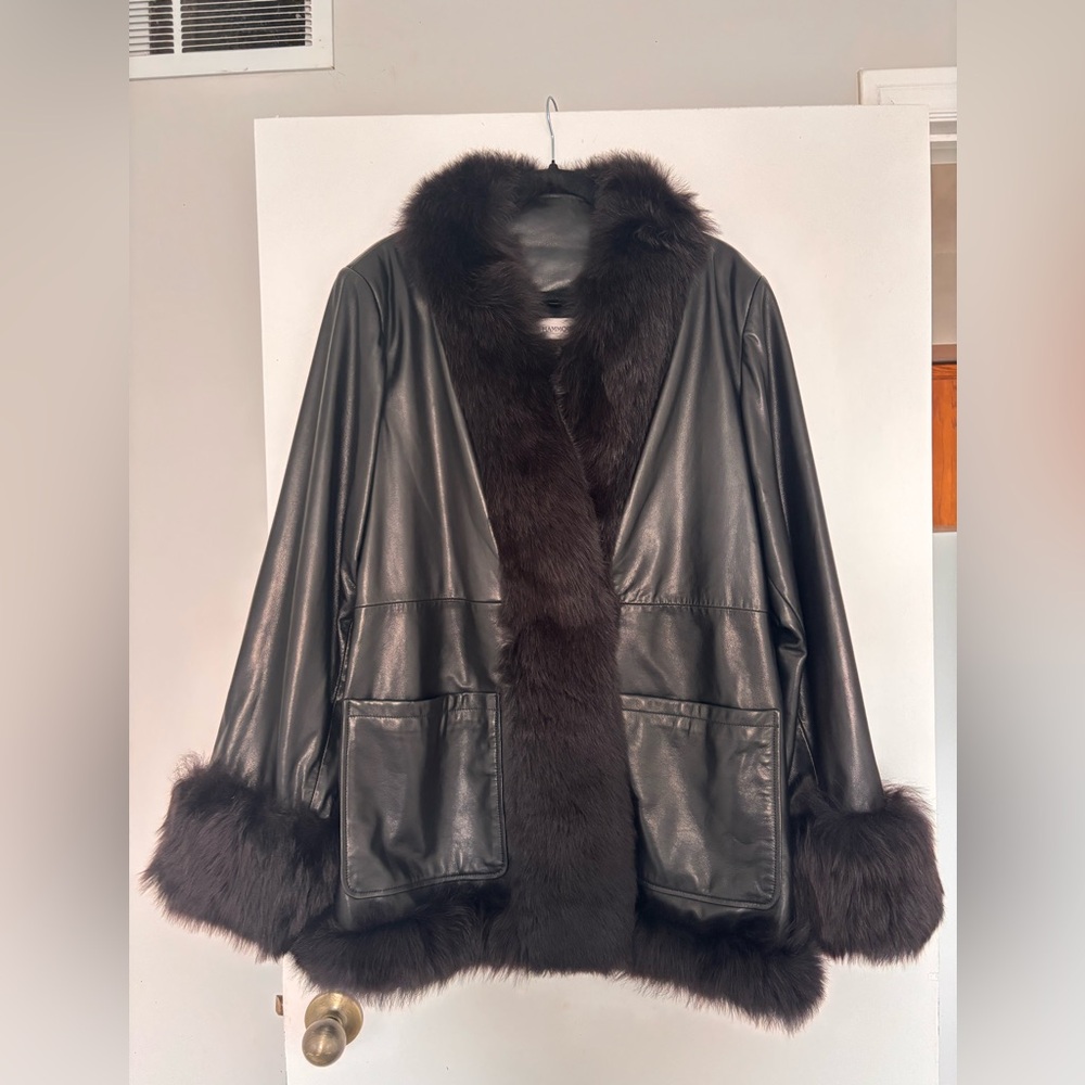 Nour Hammour Phoebe Leather Coat
